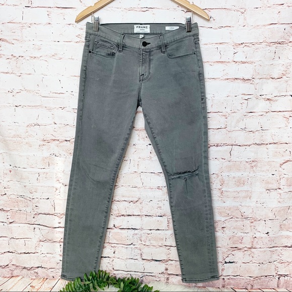 Frame Le Garçon Ashland Distressed Mid Rise Jeans Size 26 - Picture 2 of 8